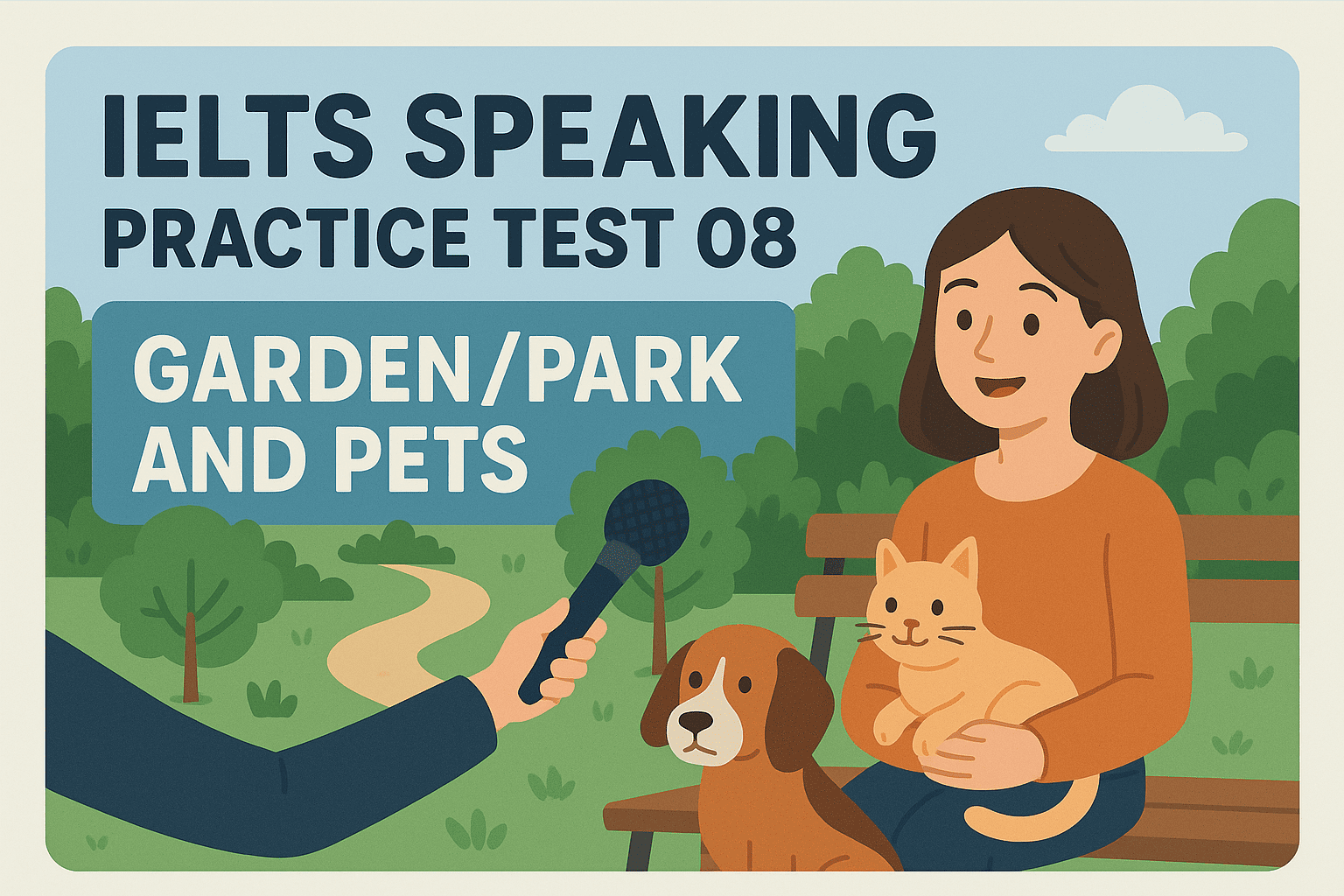 IELTS Speaking Practice Test 08 - Garden/Park and Pets