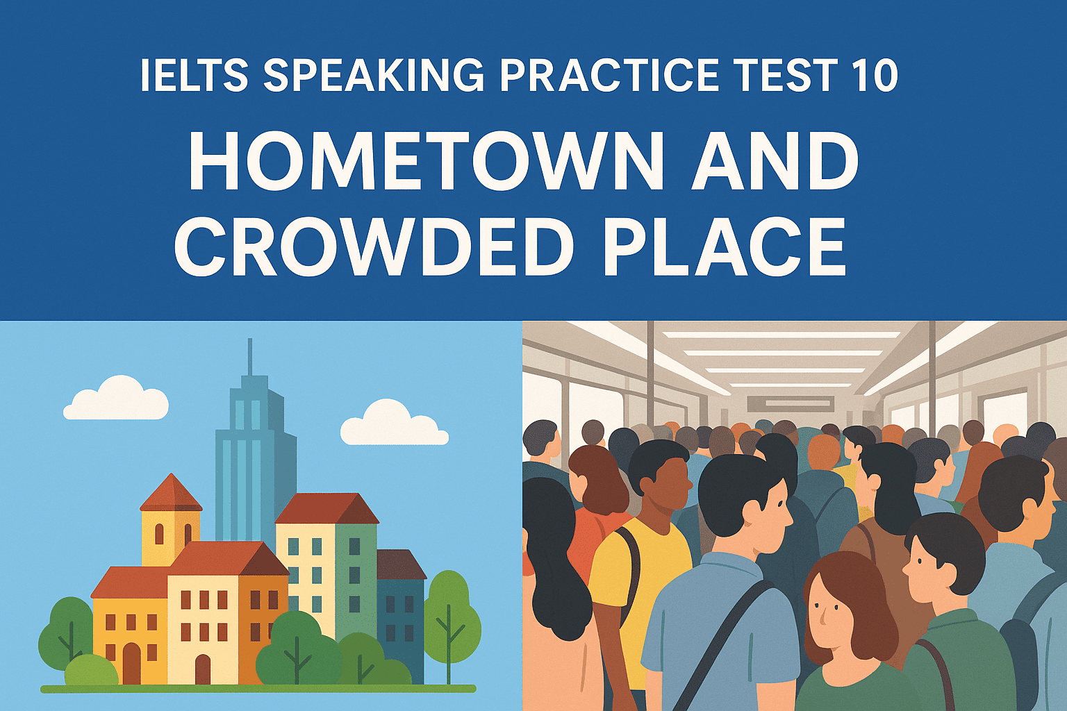IELTS Speaking Practice Test 10 – Hometown, Crowded Places and Success